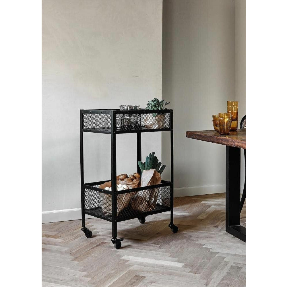 Nordal Easy Rolling Table em ferro - 54x38 cm - preto