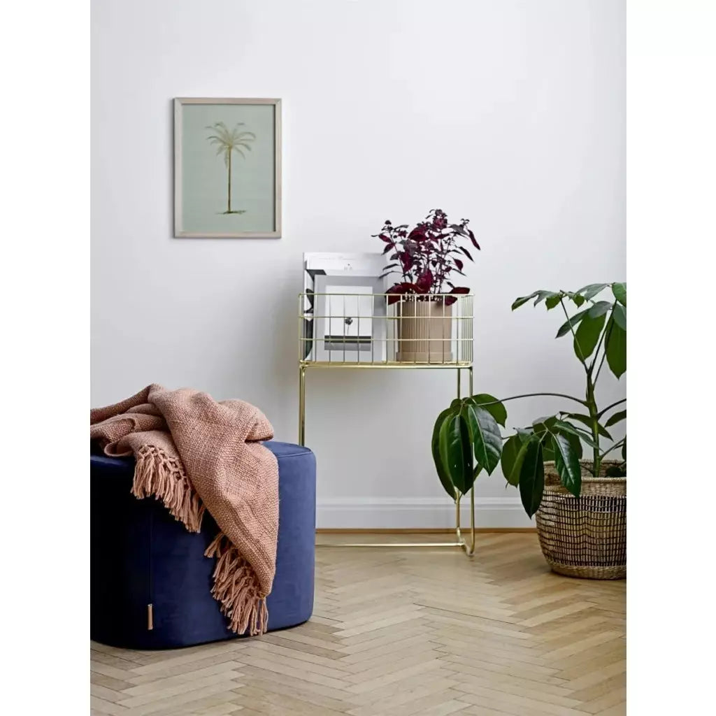 Bloomingville - Nordic, Puf med lille hank, Polyester H.40xB.55xL55 cm - Bloomingville - DesignGaragen.dk