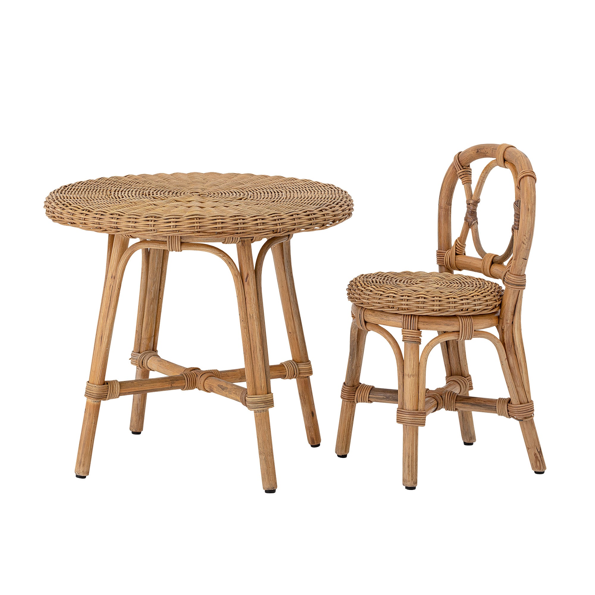 Hortense Bord, Natur, Rattan - D53xH47 cm - BLOOMINGVILLE MINI - DesignGaragen.dk