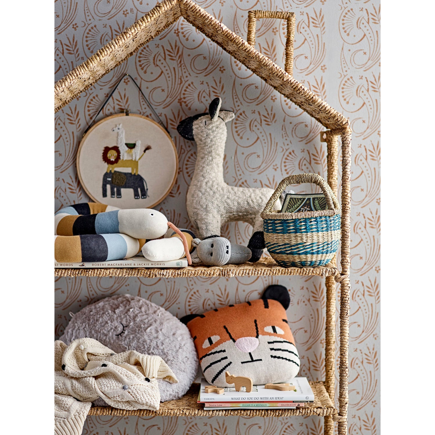Jasika Væg Dekoration, Natur, Bomuld - D28xH1 cm - BLOOMINGVILLE MINI - DesignGaragen.dk