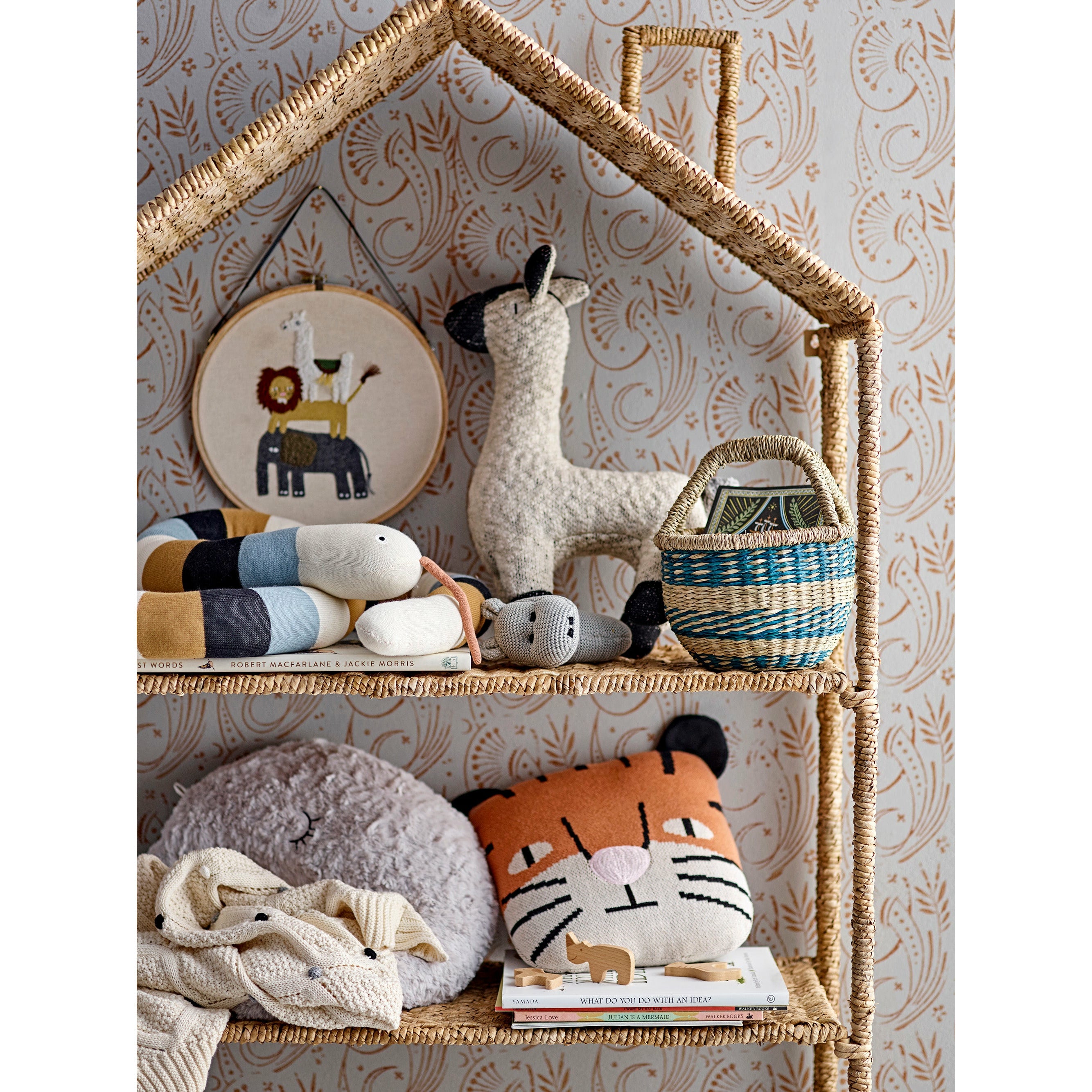 Jasika Væg Dekoration, Natur, Bomuld - D28xH1 cm - BLOOMINGVILLE MINI - DesignGaragen.dk