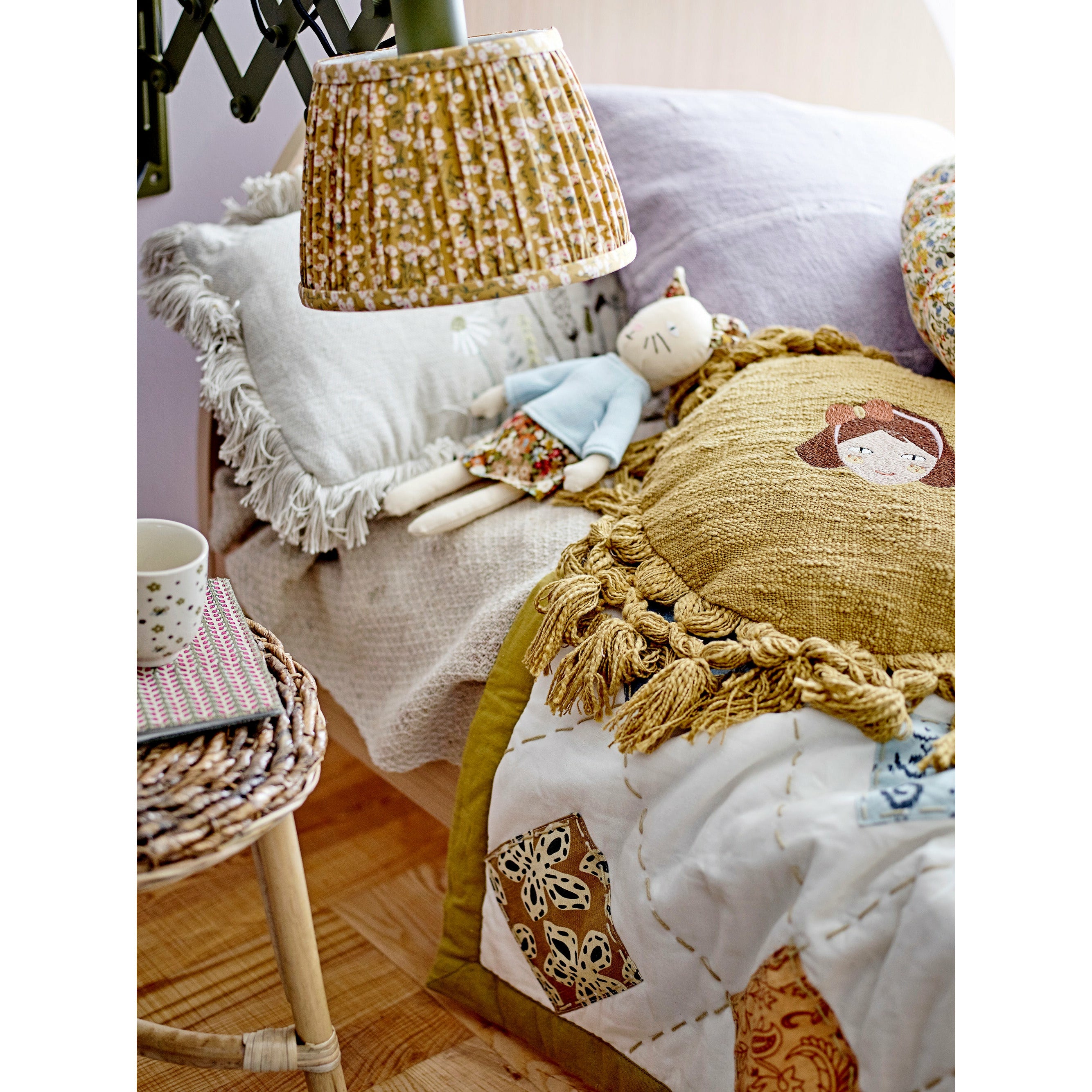 Melua Plaid, Natur, Bomuld - L152xH0,25xW127 cm - BLOOMINGVILLE MINI - DesignGaragen.dk