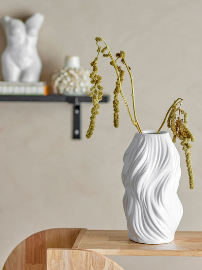 Vaso de Bloomingville Sanak, branco, cerâmica