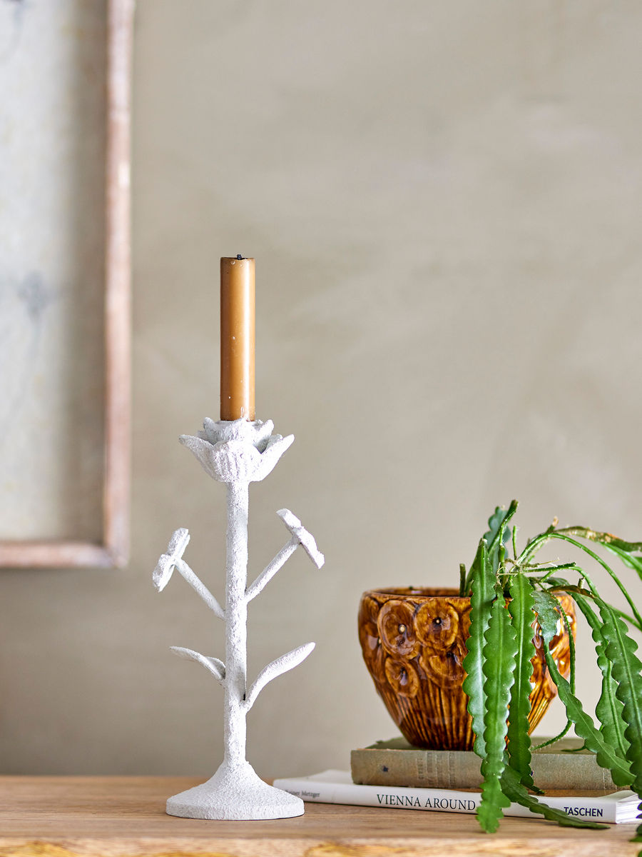 Coleção criativa Ranin Candlestick, Branco, Ferro