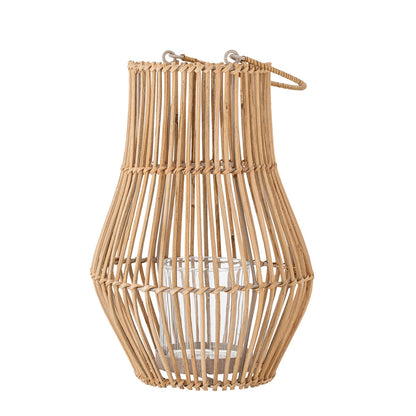 Coleção criativa Rae Lantern w/vidro, natureza, rattan