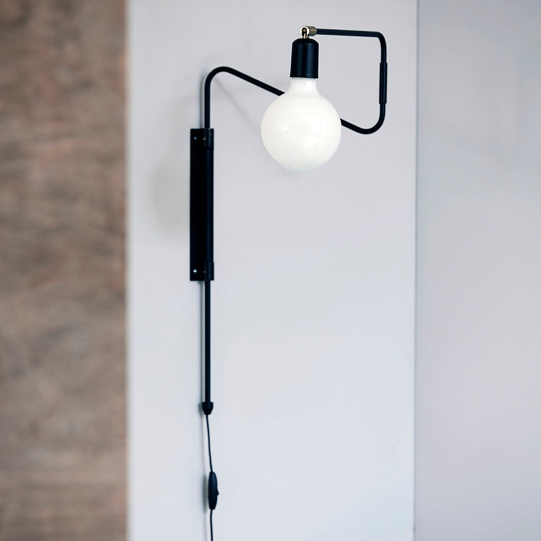Iluminação da parede médica da casa, swing, preto-l: 35 cm