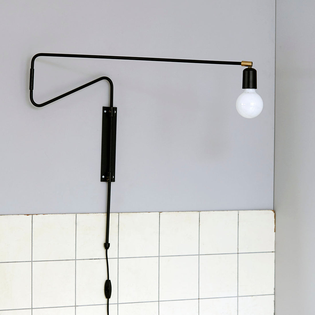 Iluminação de parede do médico da casa, swing, preto-l: 70 cm, w: 5 cm, h: 68 cm