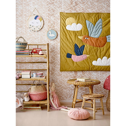 Corintha Kurv m/Låg, Rød, Søgræs - D43xH61 cm - BLOOMINGVILLE MINI - DesignGaragen.dk