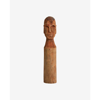 Figura Cuba em madeira com rosto - grande - H56 cm - Natureza