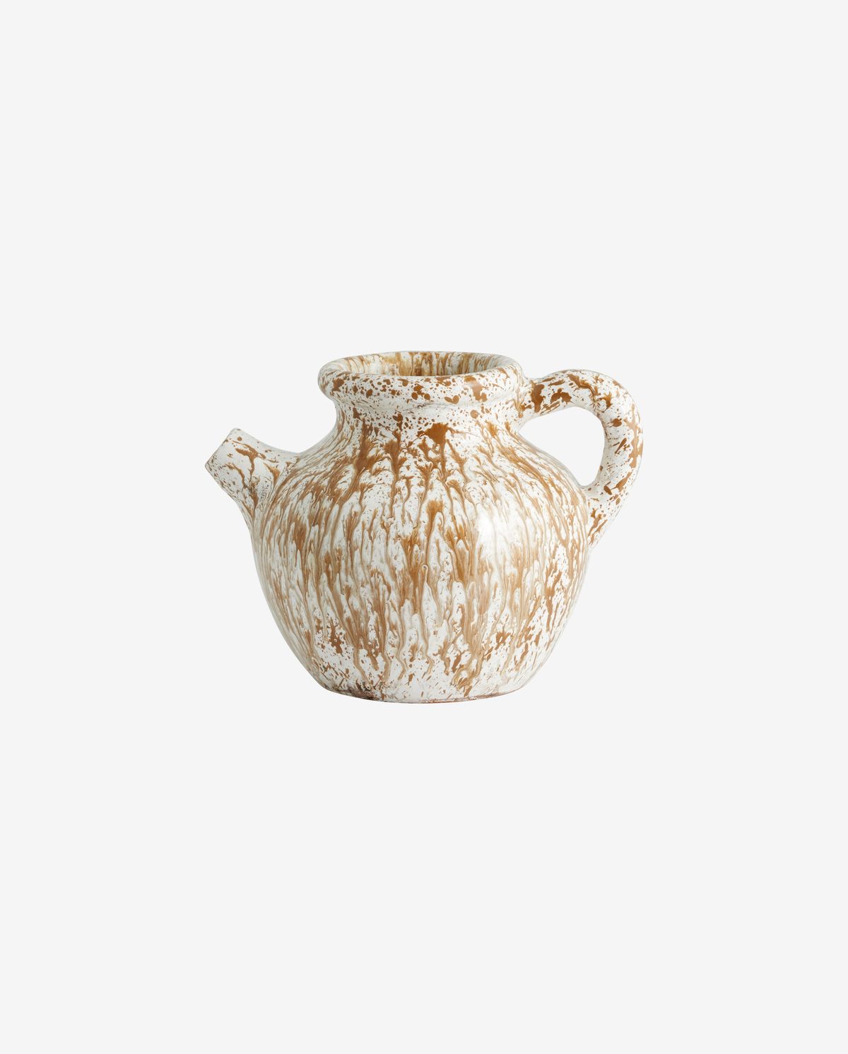 Vaso de Samo, vidros - marrom/branco