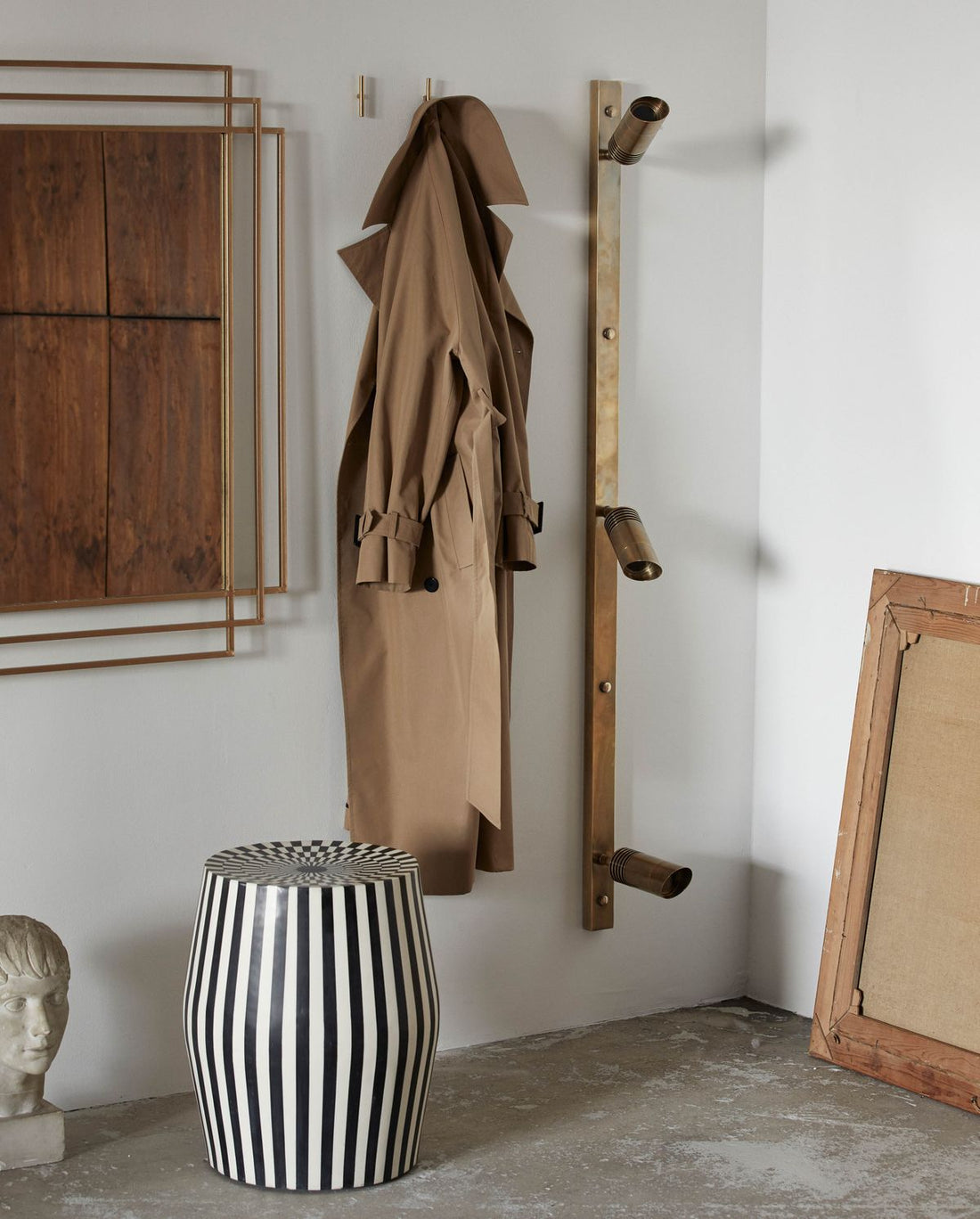 Lâmpada de parede Bragi, 3 pontos - Brass