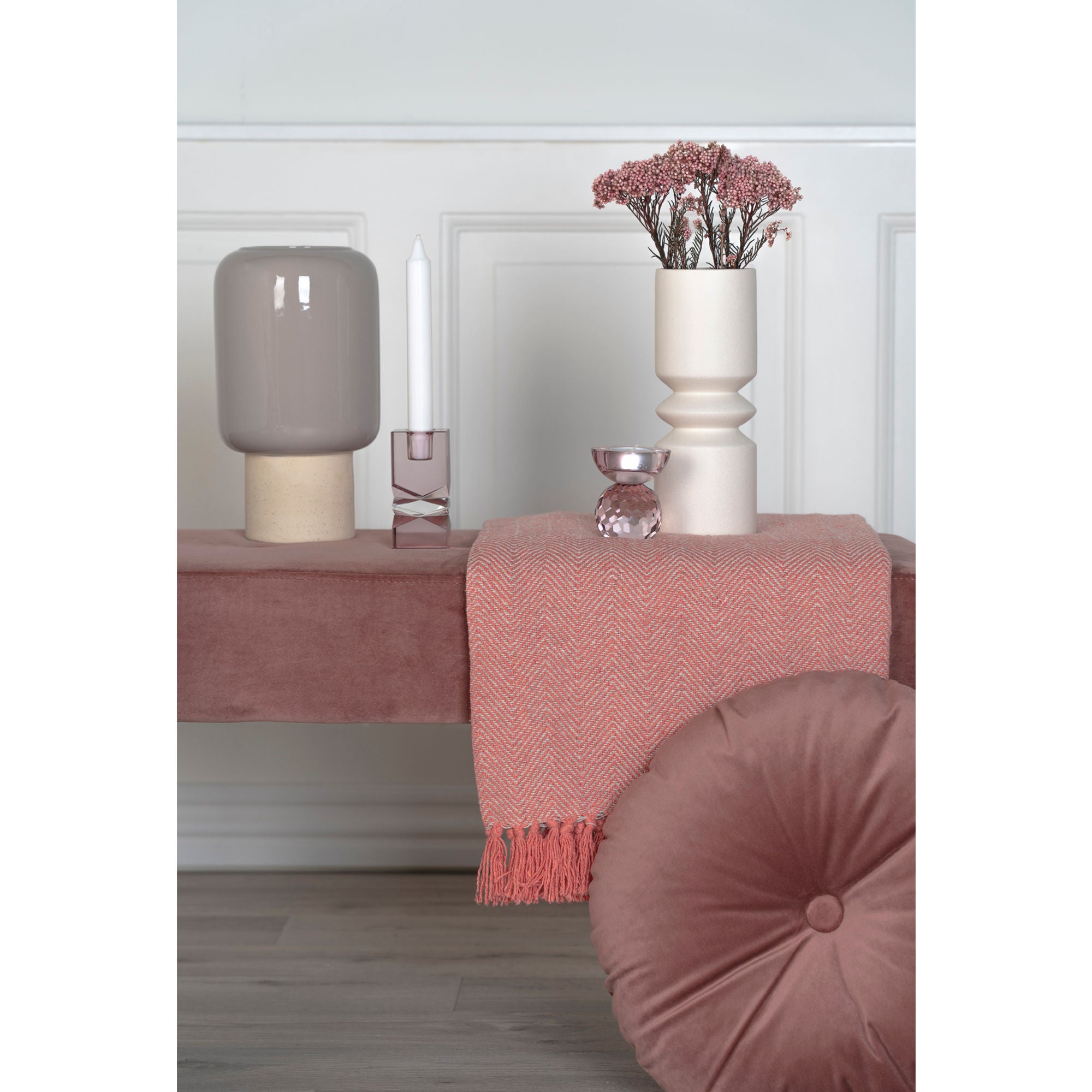 Vaso - vaso em cerâmica, cinza, Ø15x27 cm