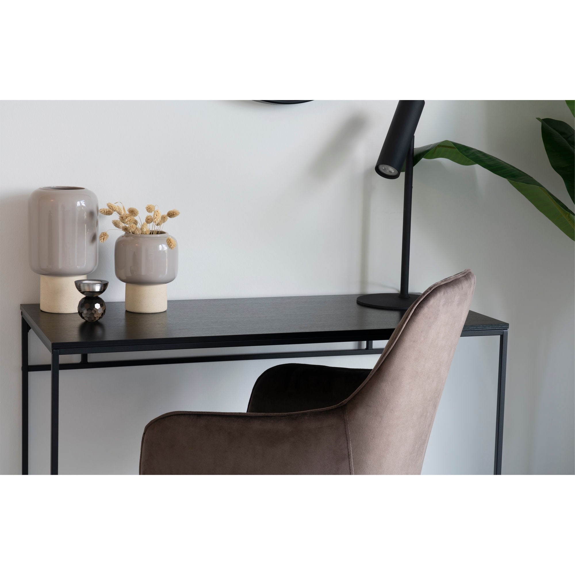 Vaso - vaso em cerâmica, cinza, Ø15x27 cm