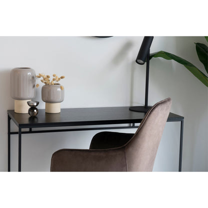 Vaso - vaso em cerâmica, cinza, Ø15x27 cm