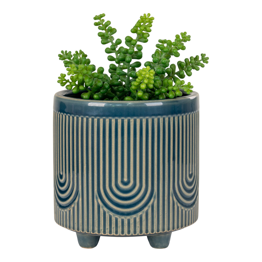Pote de ervas - panela de ervas em cerâmica, azul, grande, Ø20x19,5 cm - 1 - PCs