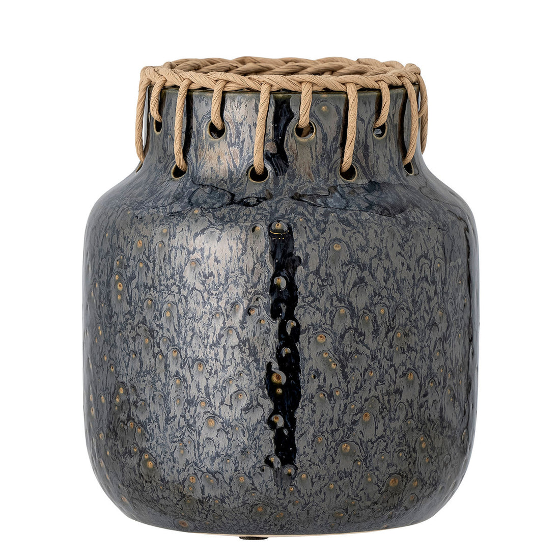 Bloomingville Janel Vaso, preto, cerâmica