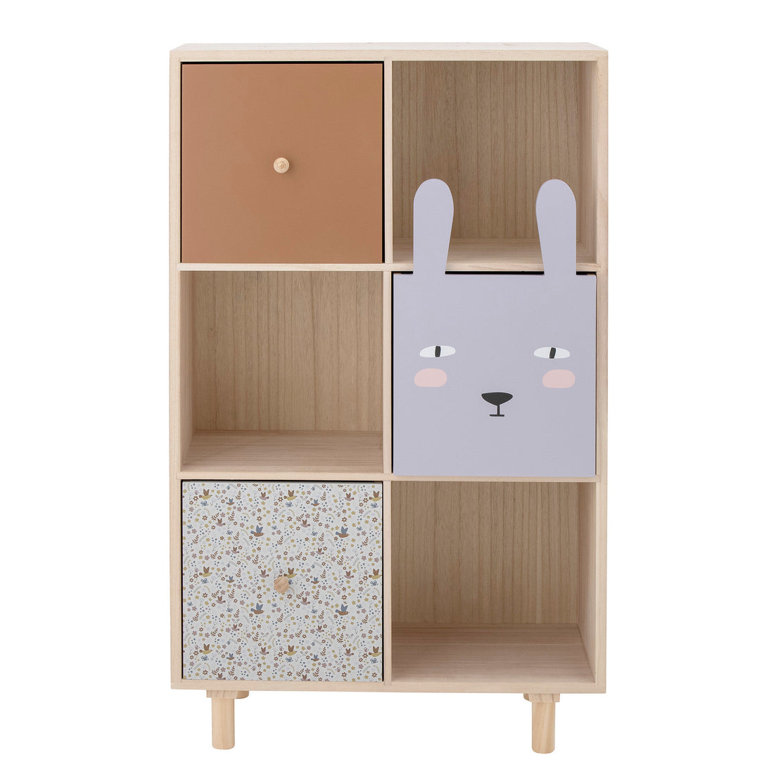 Bloomingville MINI Calle Bookcase w/Drawers, Natural, Madeira de Cerejeira