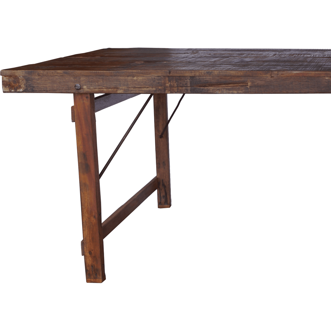 Marca registada Mesa de jantar Living Kuta em madeira com bela pátina