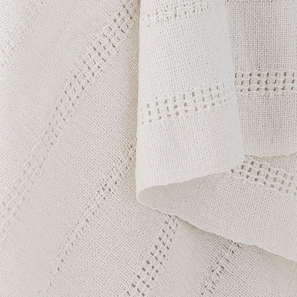 Bloomingville Niccoline Plaid, Hvid, Bomuld - Bloomingville - DesignGaragen.dk