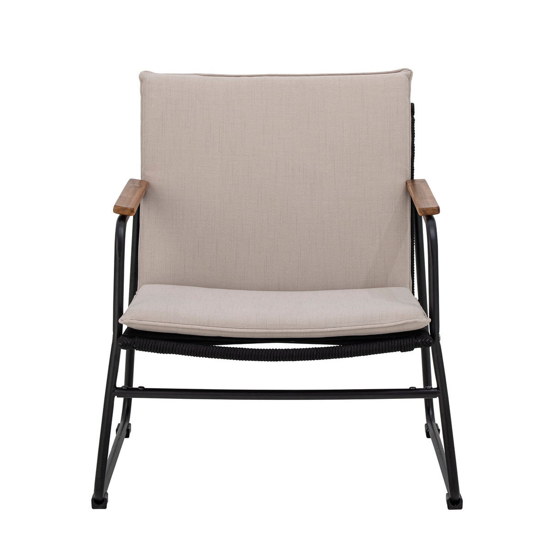 Bloomingville Hampton Lounge Chair, preto, metal