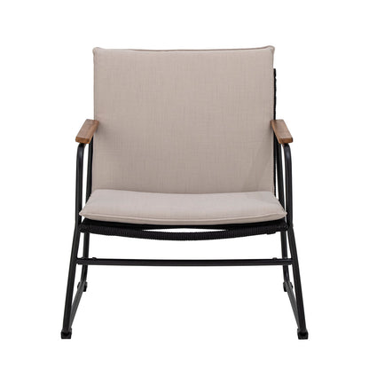 Bloomingville Hampton Lounge Chair, preto, metal