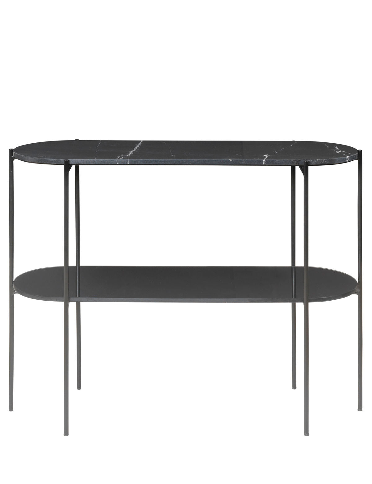 Console de Laura Living Cozy Marbletable - Noir com base de pó preto