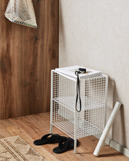 Tuo Cordeira Mesa/mesa lateral em ferro - 40x30 cm - branco