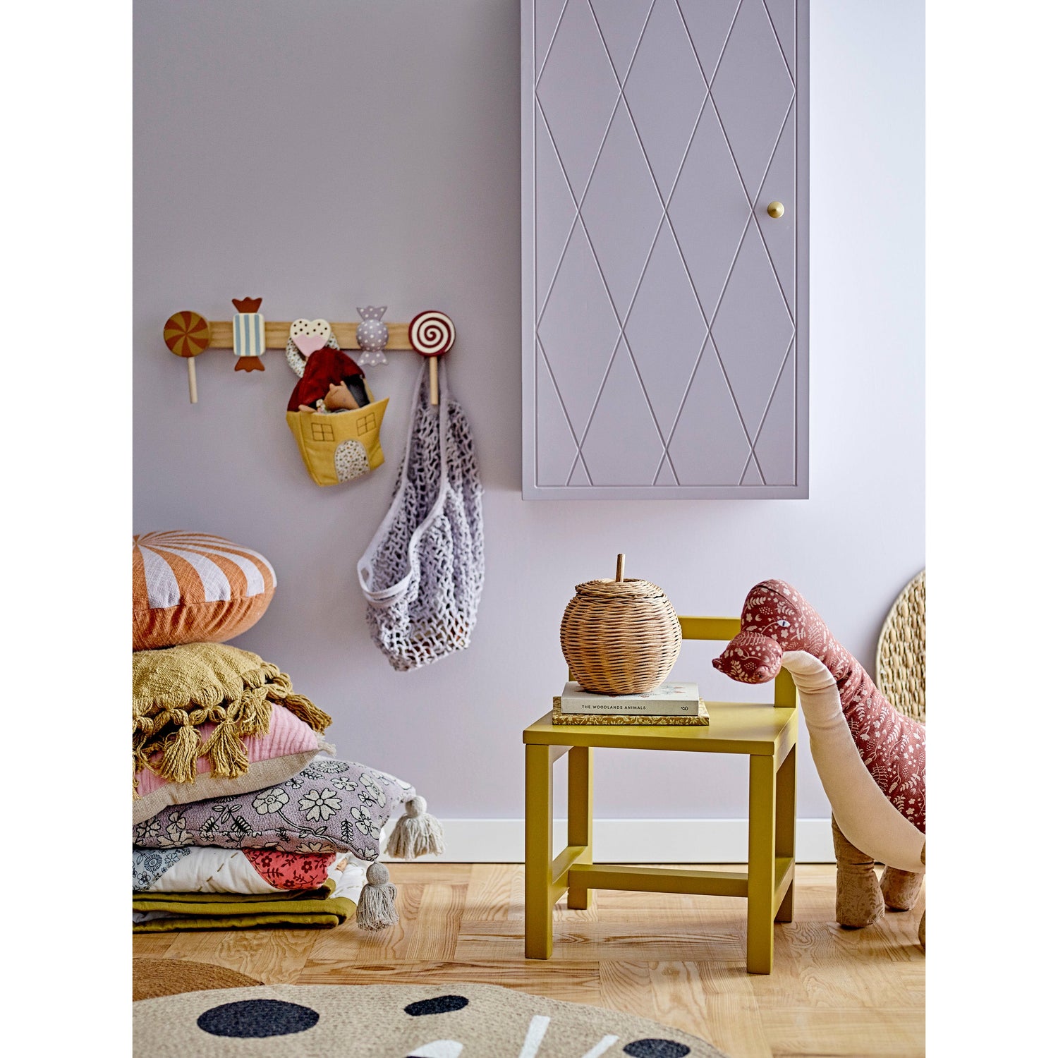 BLOOMINGVILLE MINI Nell Skab, Lilla, MDF - L40xH80xW30 cm - DesignGaragen.dk.