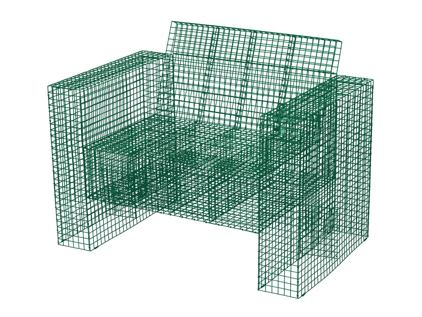 Kalager Design Wire Loungechair, Signal Green