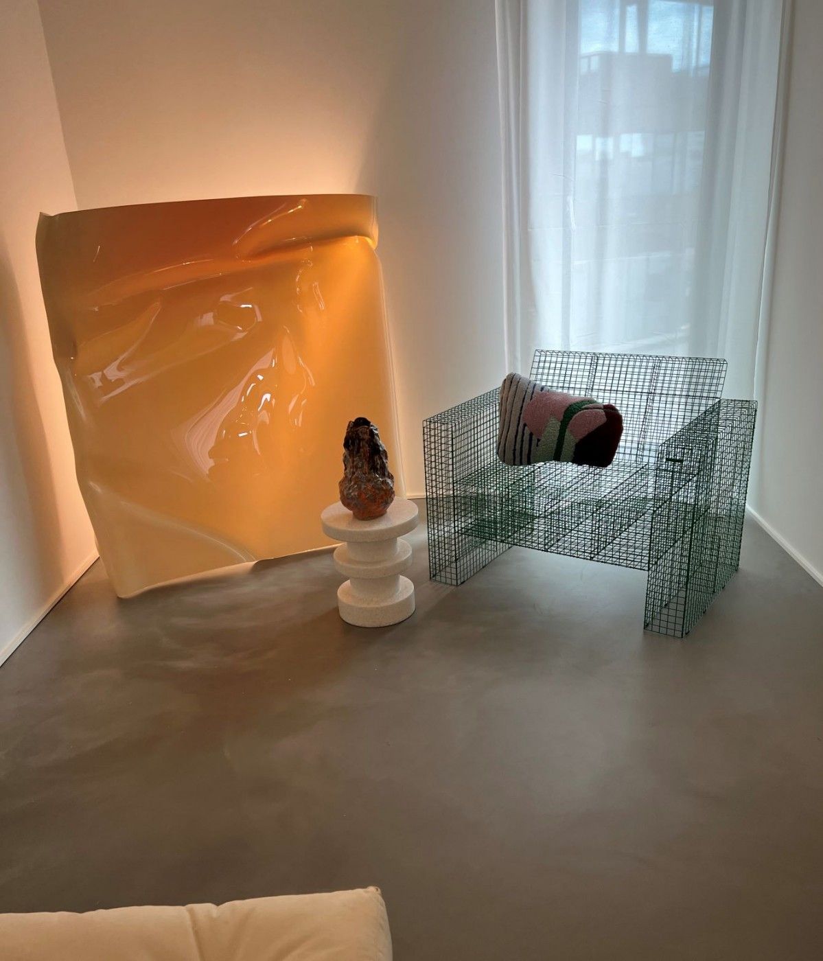 Kalager Design Wire Loungechair, Signal Green