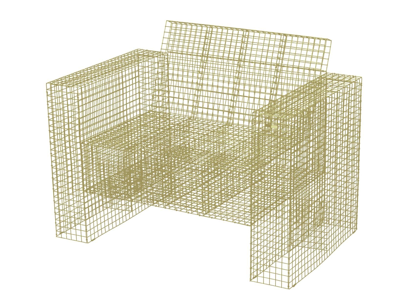 Kalager Design Wire Loungechair, bege verde