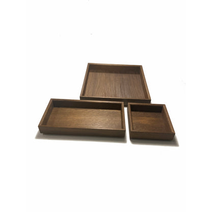 Langbo Stackable Tray Bundle - Carvalho fumado