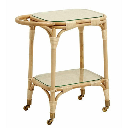 Nordal Bali Rolling Table / barra em vime - 73x43 cm - Natureza