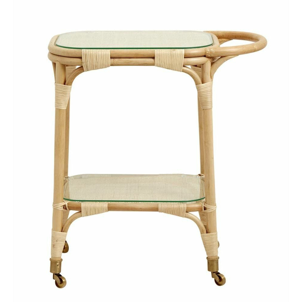 Nordal Bali Rolling Table / barra em vime - 73x43 cm - Natureza