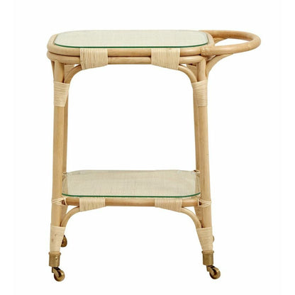 Nordal Bali Rolling Table / barra em vime - 73x43 cm - Natureza