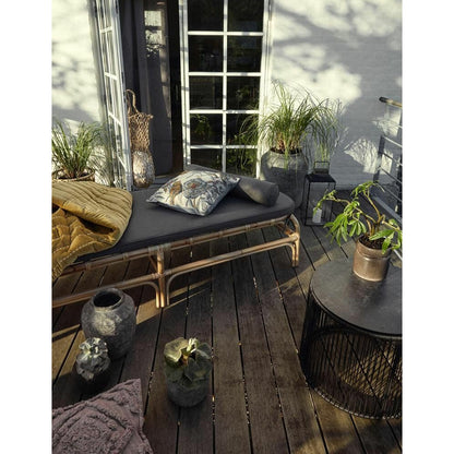 Nordal Bali Daybed em Rattan com almofada - L203 cm - Natureza/Gray