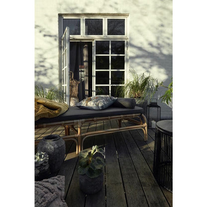 Nordal Bali Daybed em Rattan com almofada - L203 cm - Natureza/Gray