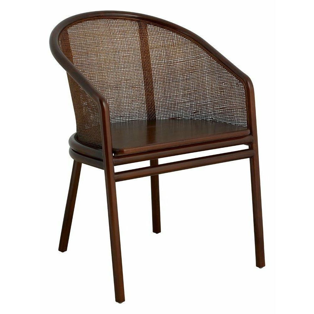 Cadeira de mesa de jantar de moto - marrom escuro