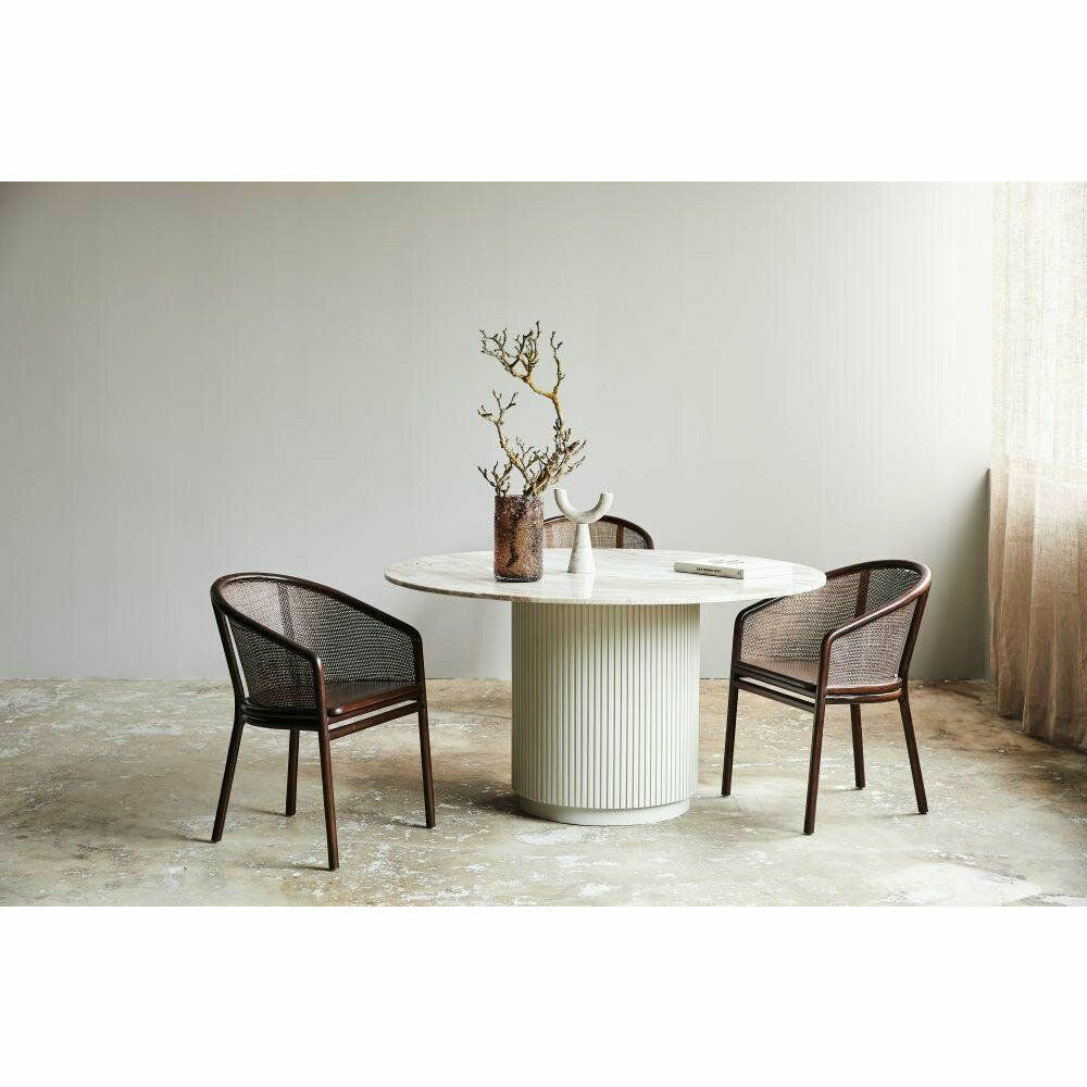 Cadeira de mesa de jantar de moto - marrom escuro