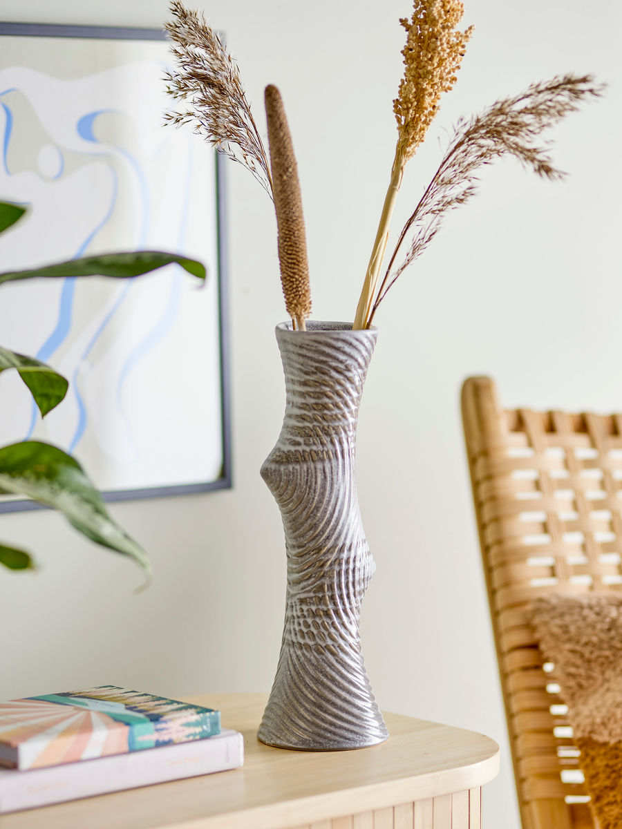 Bloomingville Raheem Vase, Grå, Stentøj - Bloomingville - DesignGaragen.dk