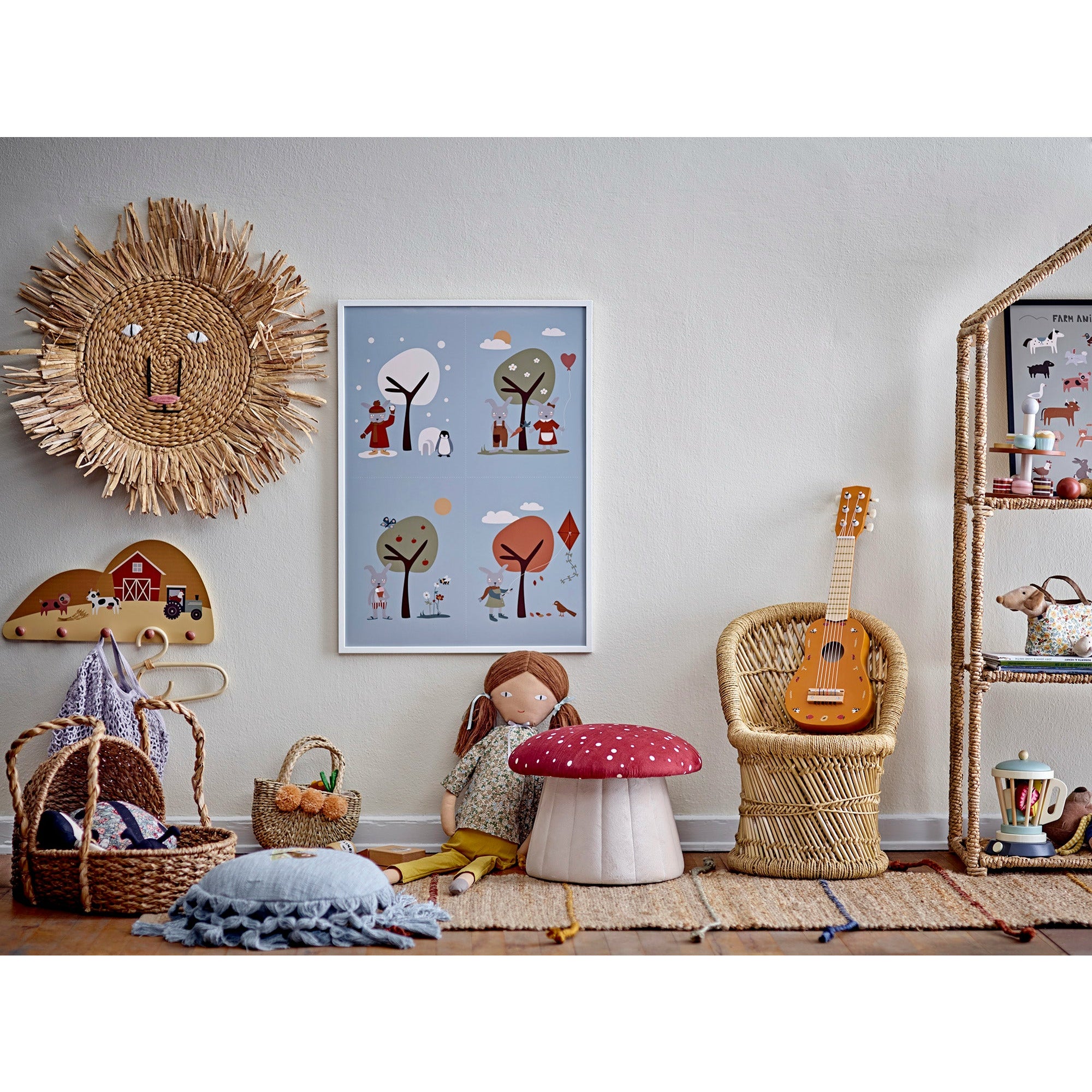 Oya Ramme, Hvid, Fyr - L52xH72xW1 cm - BLOOMINGVILLE MINI - DesignGaragen.dk