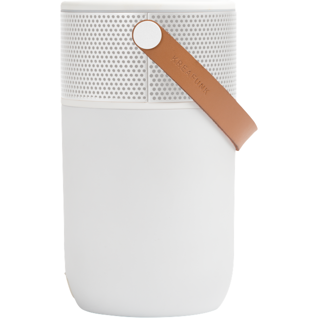 KreaFunk - alto-falante Bluetooth aGlow - grelha branca/branca