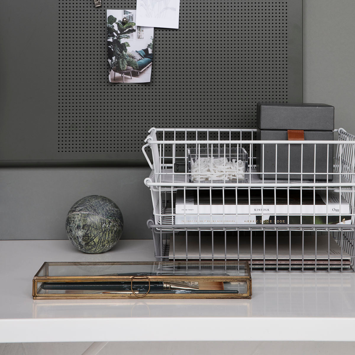 Caixa de exibição, latão 31x11x3 cm