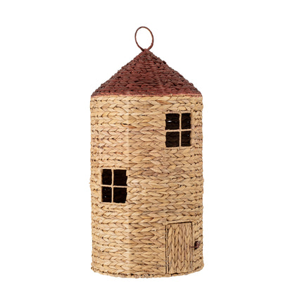 BLOOMINGVILLE MINI Linas Kurv m/Låg, Natur, Vandhyacint - D35xH70 cm - DesignGaragen.dk.