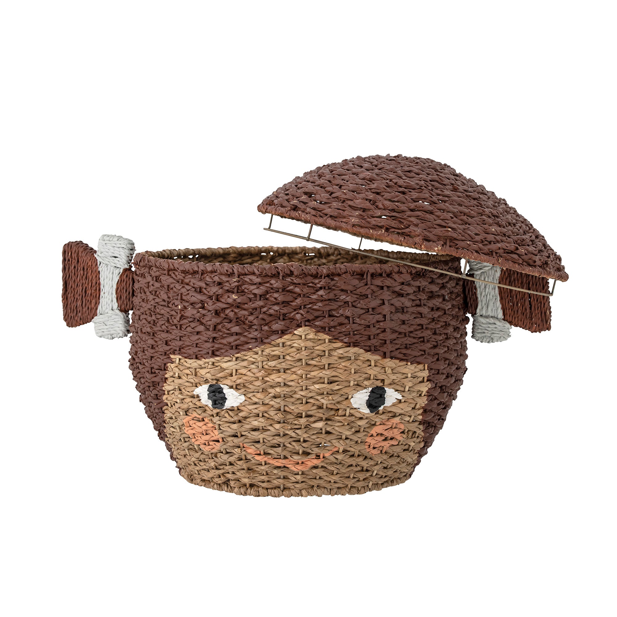Lill Kurv m/Låg, Brun, Bankuan Grass - L40,5xH40,5xW40,5 cm - BLOOMINGVILLE MINI - DesignGaragen.dk