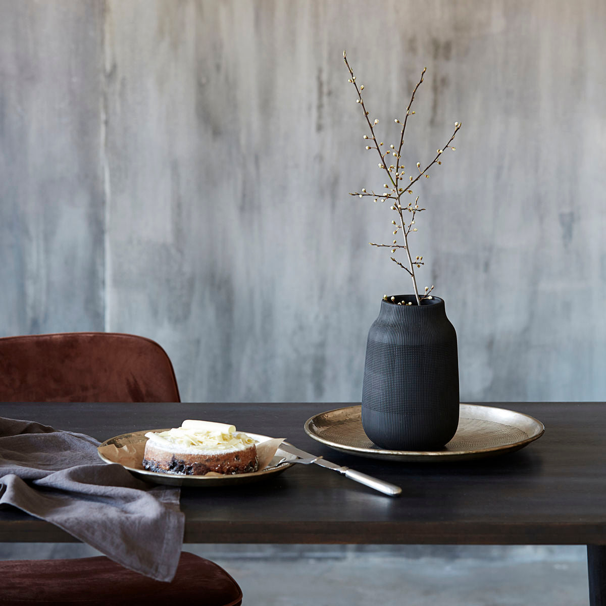 Bandeja médica doméstica, esculpida em h: 5 cm, diâmetro: 38 cm