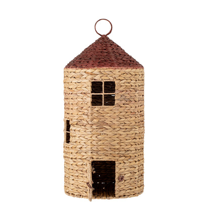 BLOOMINGVILLE MINI Linas Kurv m/Låg, Natur, Vandhyacint - D35xH70 cm - DesignGaragen.dk.