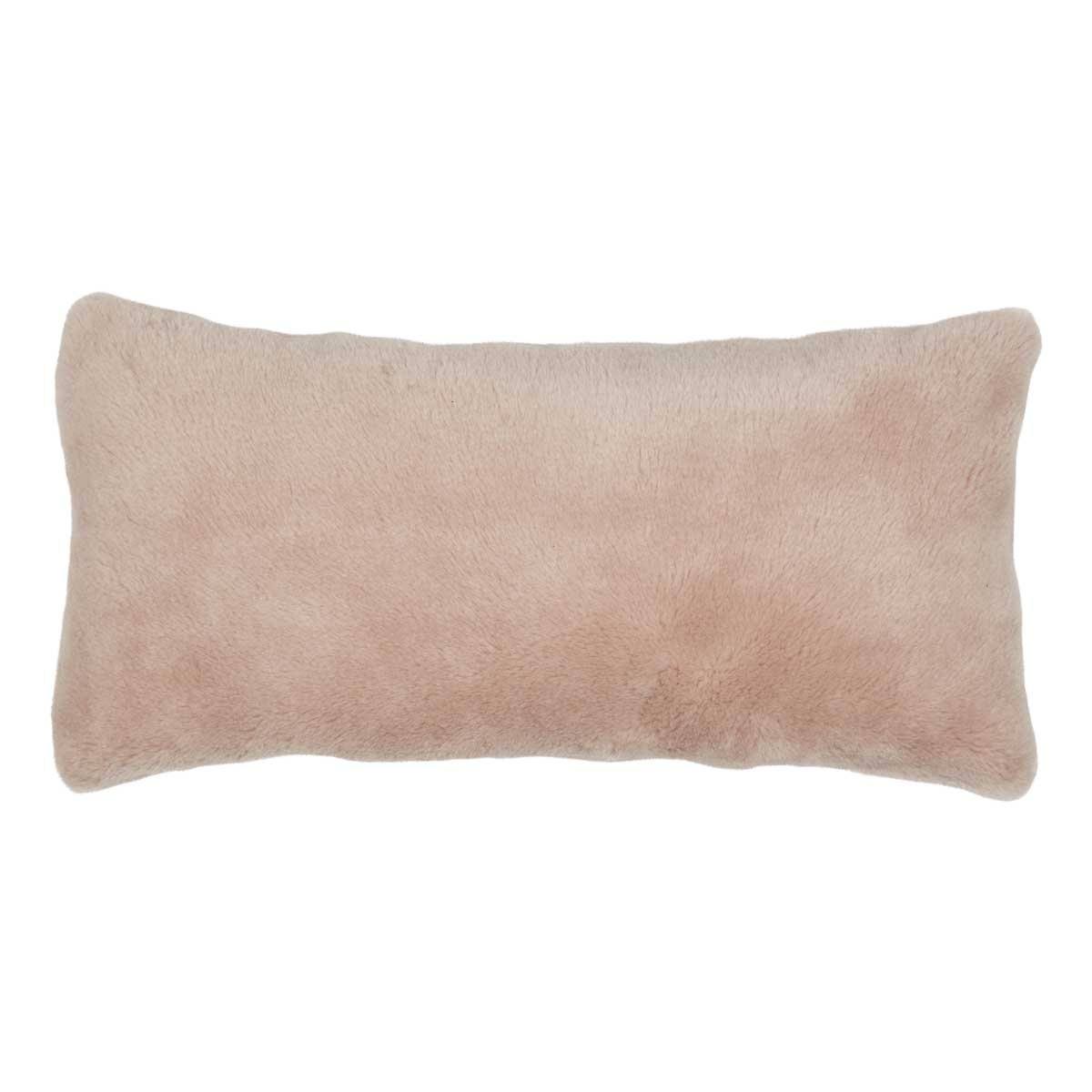 Almofada de lã de pele de cordeiro da Nova Zelândia | 28x56 cm.