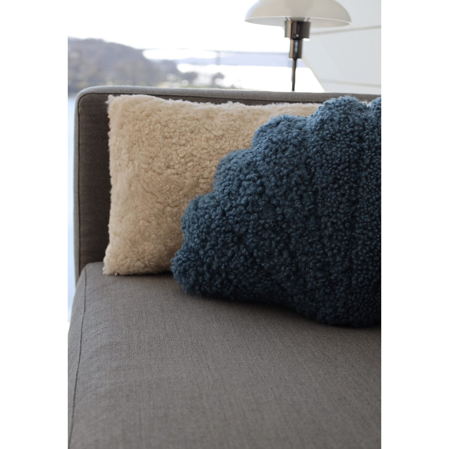 Travesseiro de mexilhão | Pele de cordeiro | Nova Zelândia | 75x54 cm