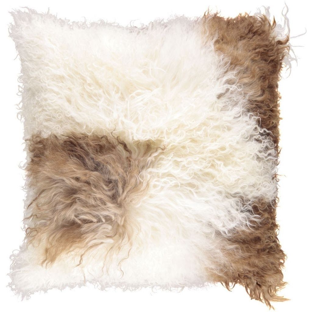 Travesseiro | Pele de cordeiro | Tibete | 40x40 cm.